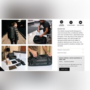 WANDRD hexad carryall duffel backpack